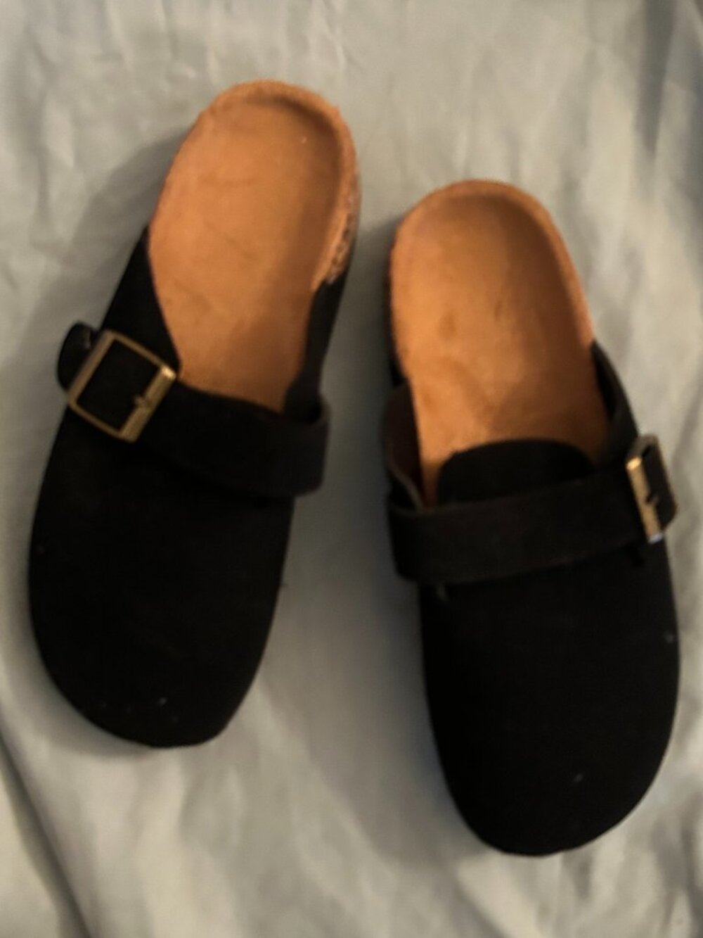 size 36 = 6 womens shoes black casual dress six faux leather slide on
